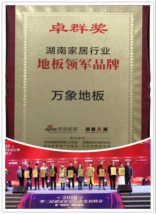 旺德府榮獲湖南家居行業“卓群獎”多項大獎