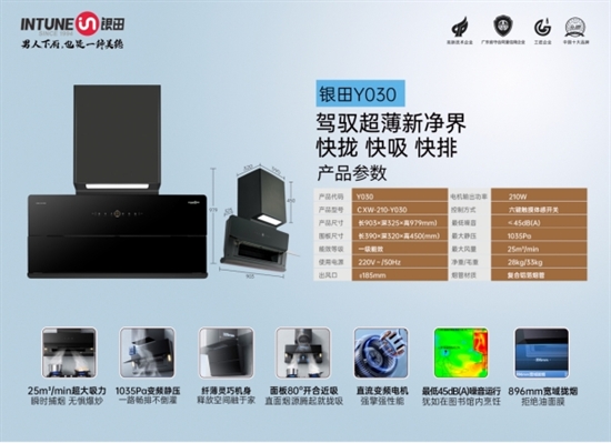 銀田廚電：新一代直流變頻煙機Y030 讓健康生活觸手可及